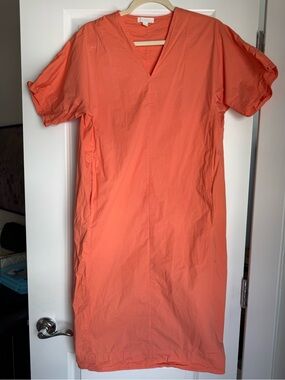 COS Coral Orange Midi Dress